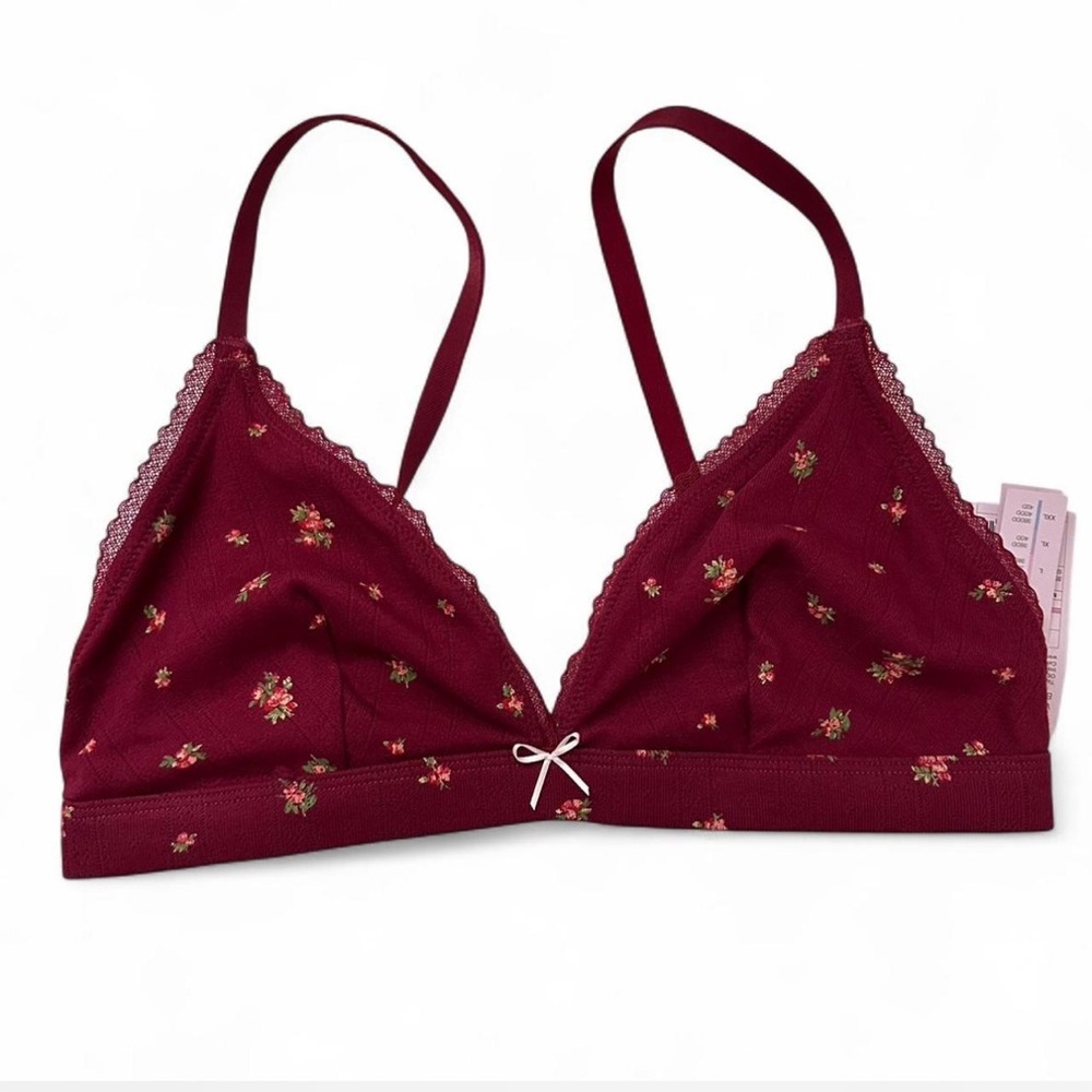 Floral Burgundy Bralette